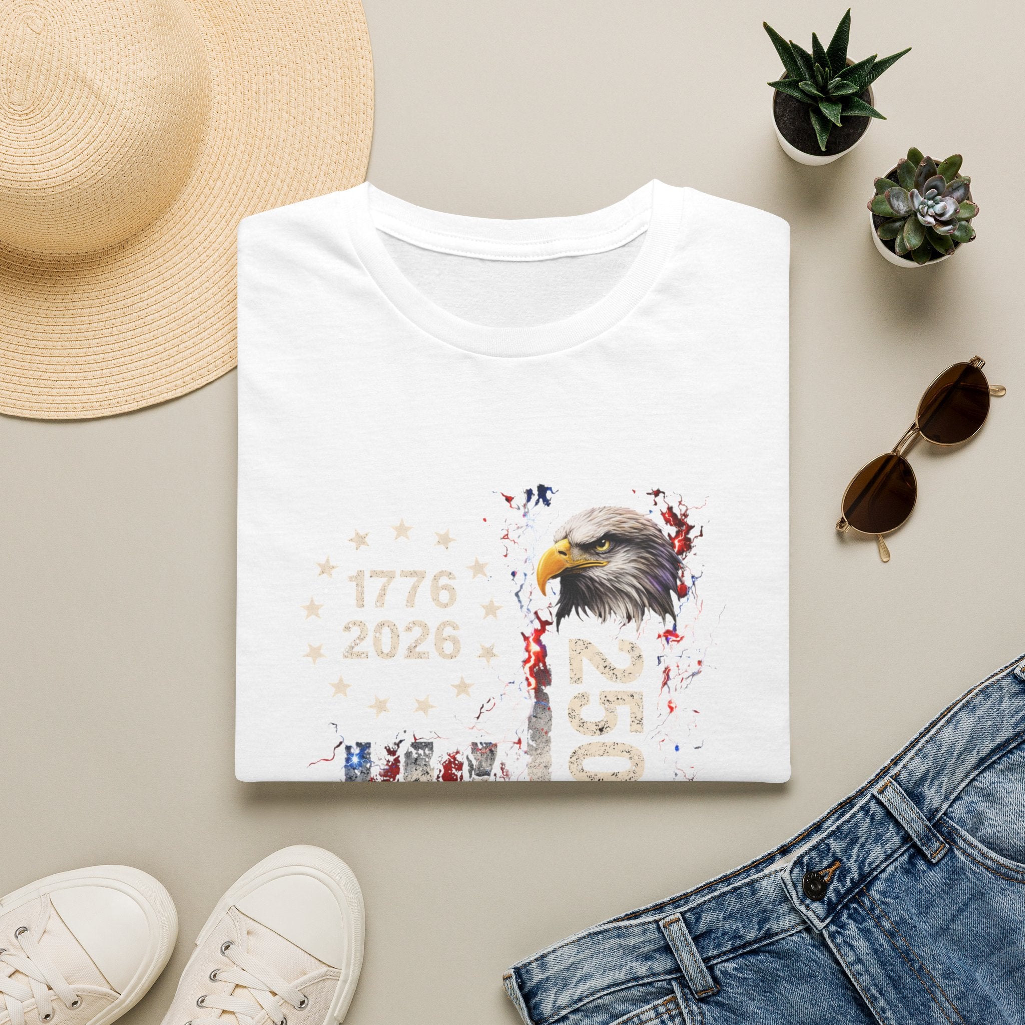 250 Years Patriotic T-Shirt — 1776–2026 Eagle Anniversary Tee
