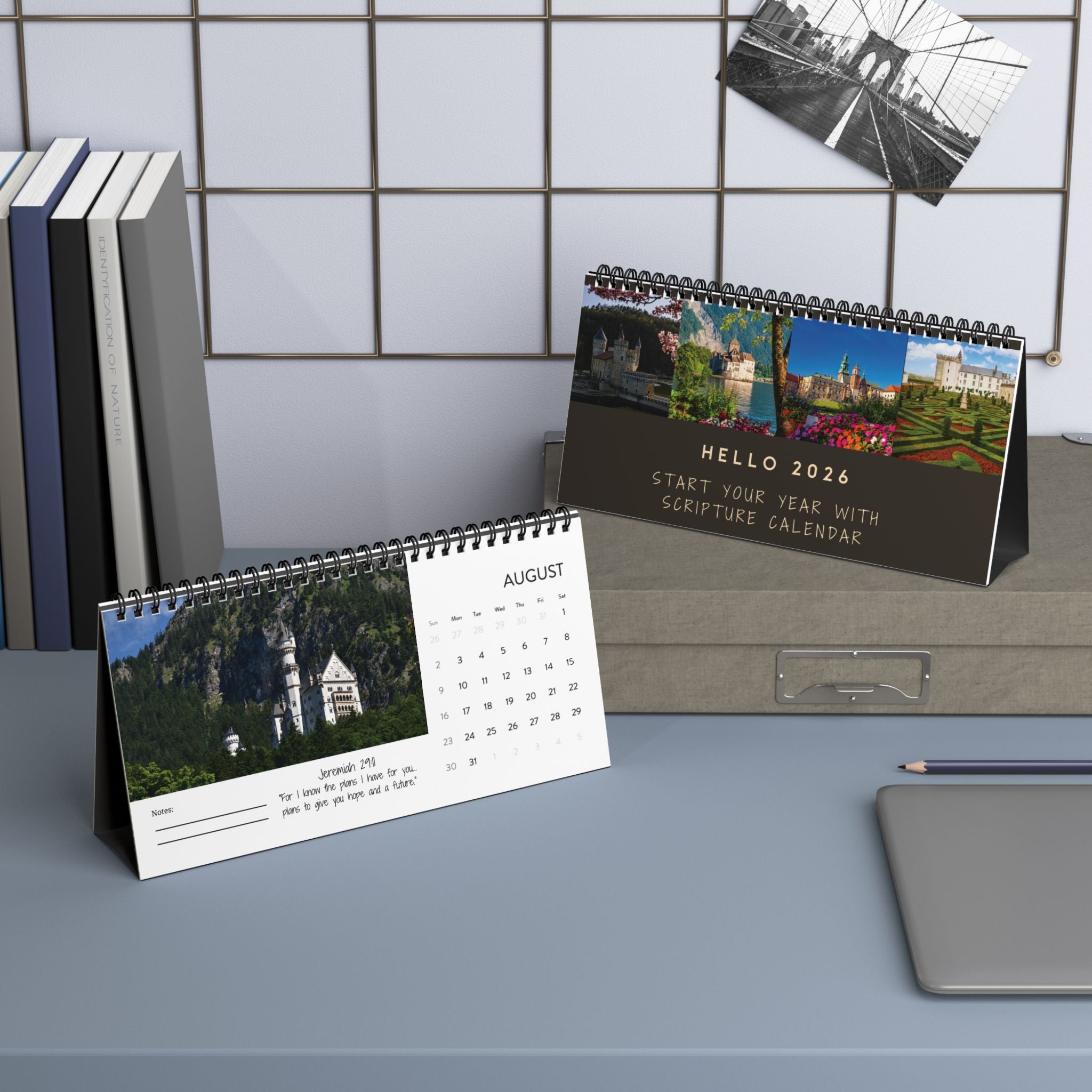 2026 Desktop Calendar | Scripture Calendar 2026  | Bible Inspired  Desktop Calendar