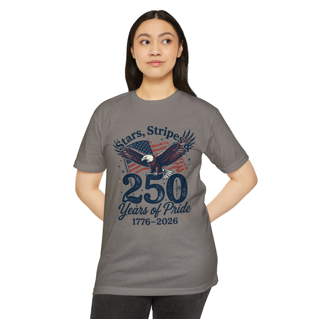 250 Years of Pride 1776–2026 T-Shirt — Stars, Stripes & Eagle Patriotic Tee