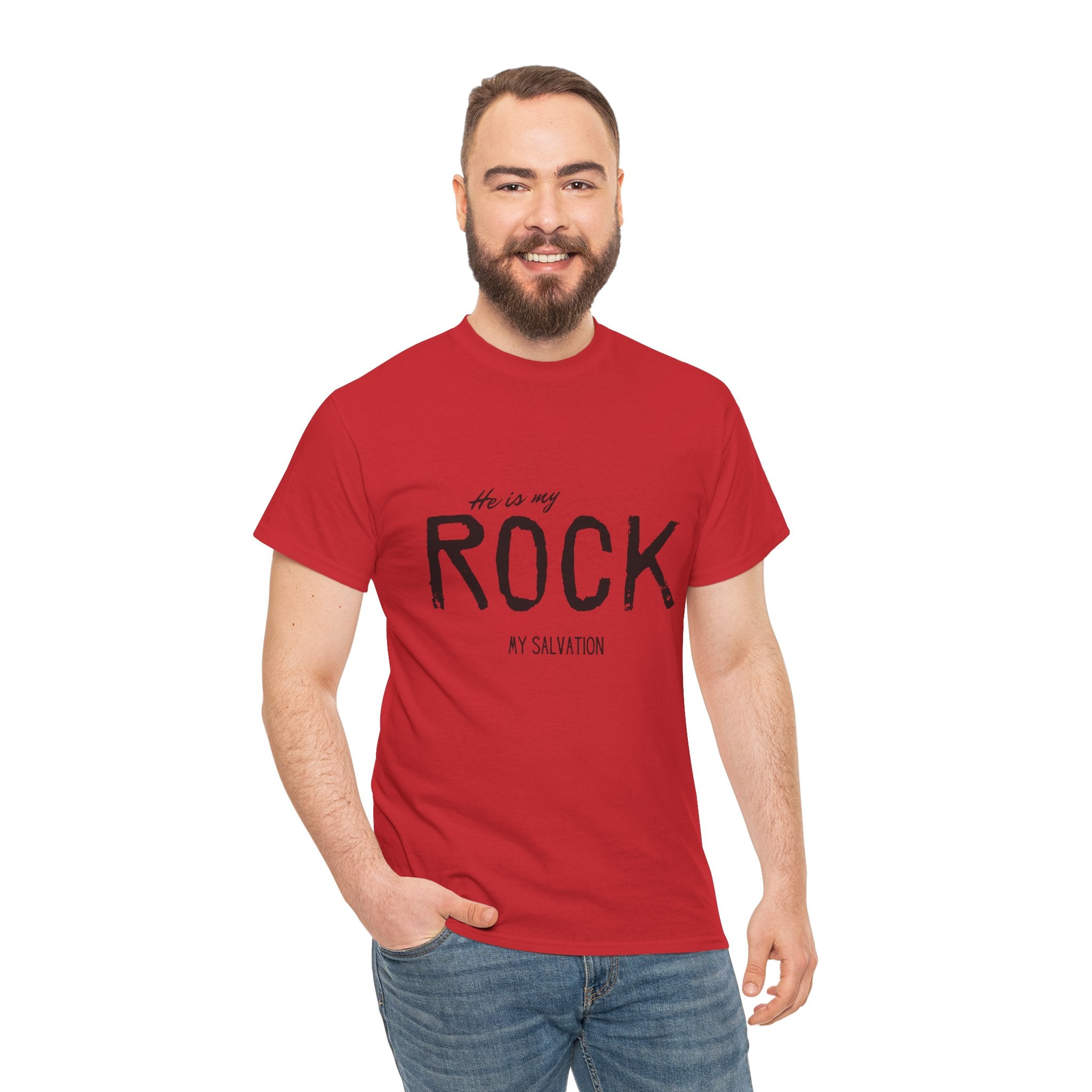 He Is My Rock T-Shirt , Christian Faith Tee ,  He is my ROCK, My Salvation T shirt, Unisex Tee