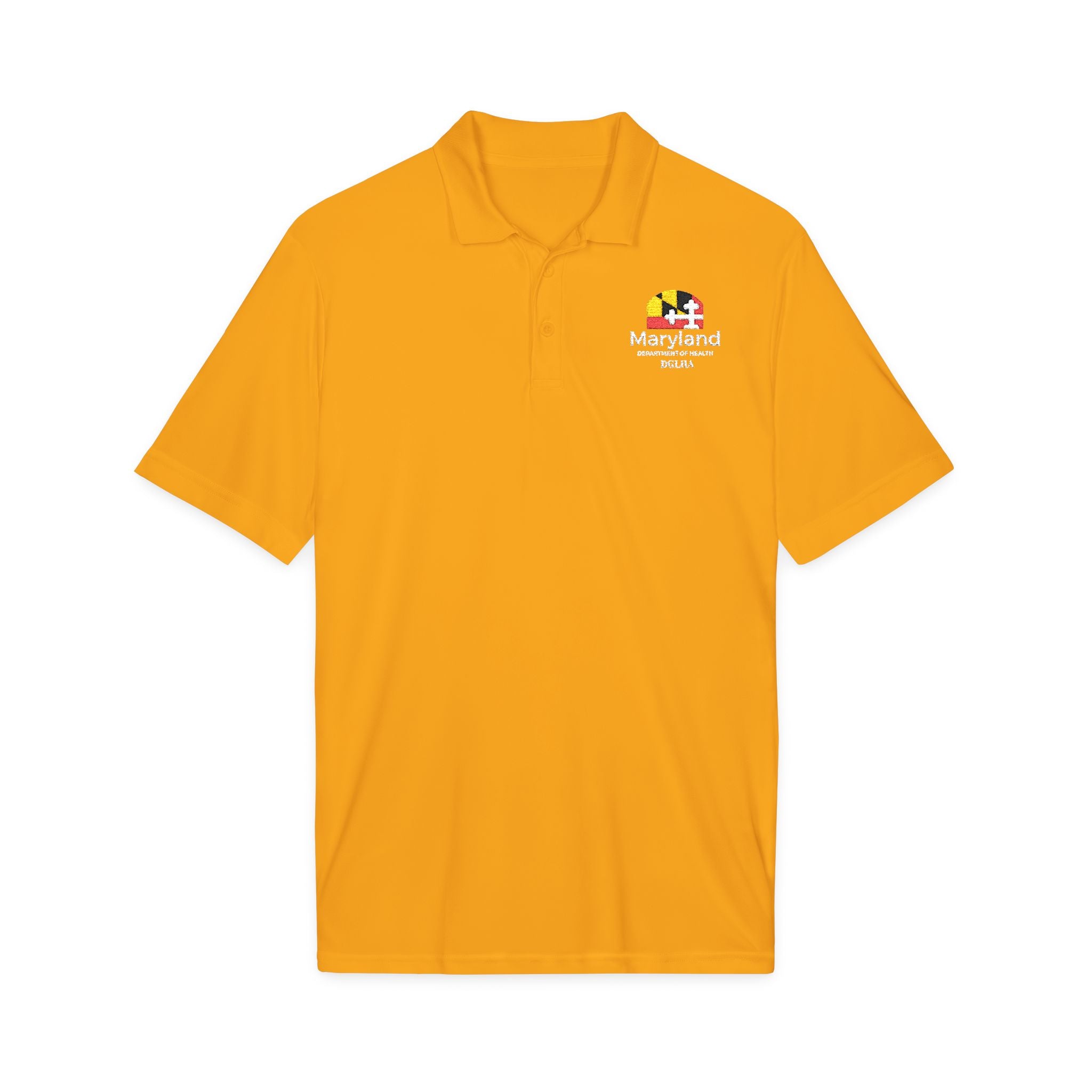 Maryland Flag Logo Polo Shirt — 'Maryland' Text Embroidered Chest