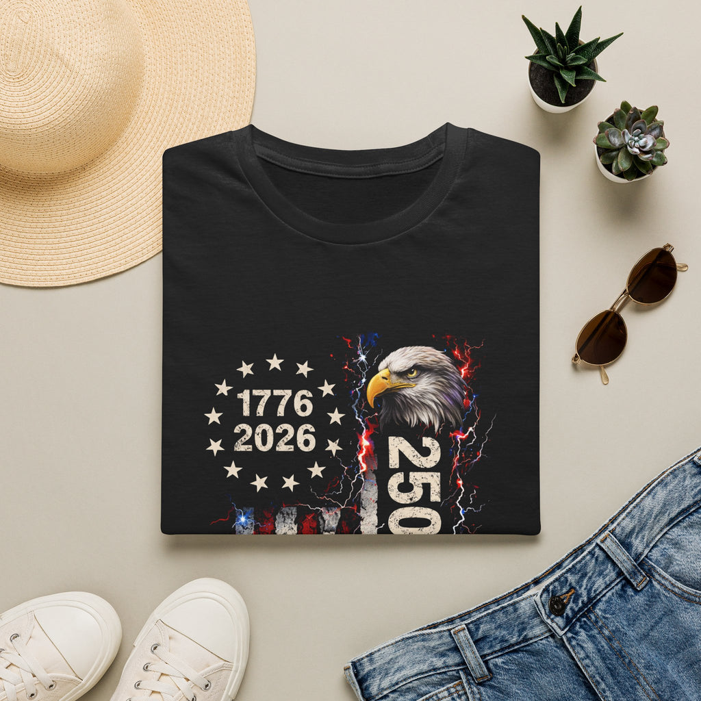 250 Years Patriotic T-Shirt — 1776–2026 Eagle Anniversary Tee