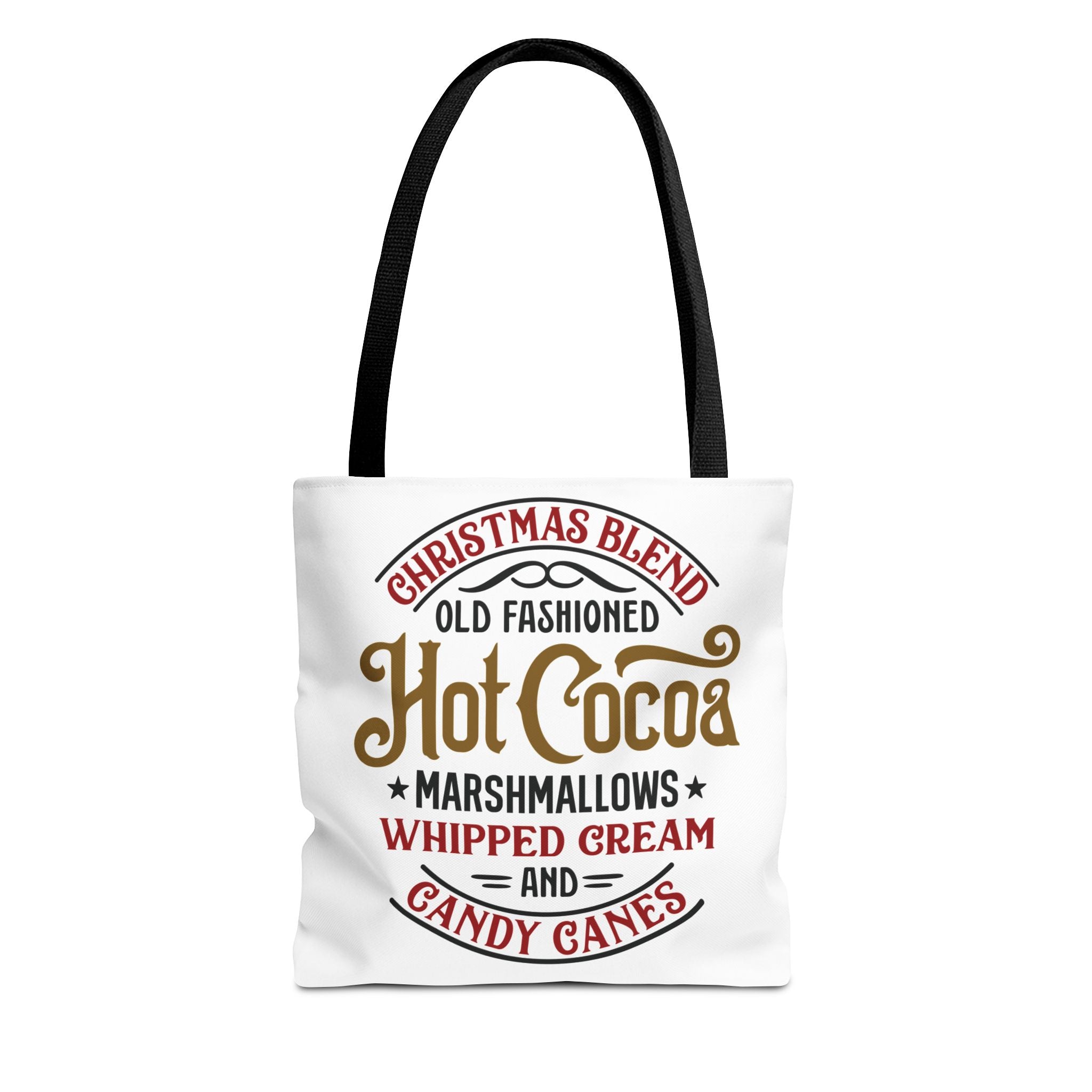 Hot Cocoa Christmas Tote Bag — 'Old Fashioned Hot Cocoa' Holiday Gift Tote