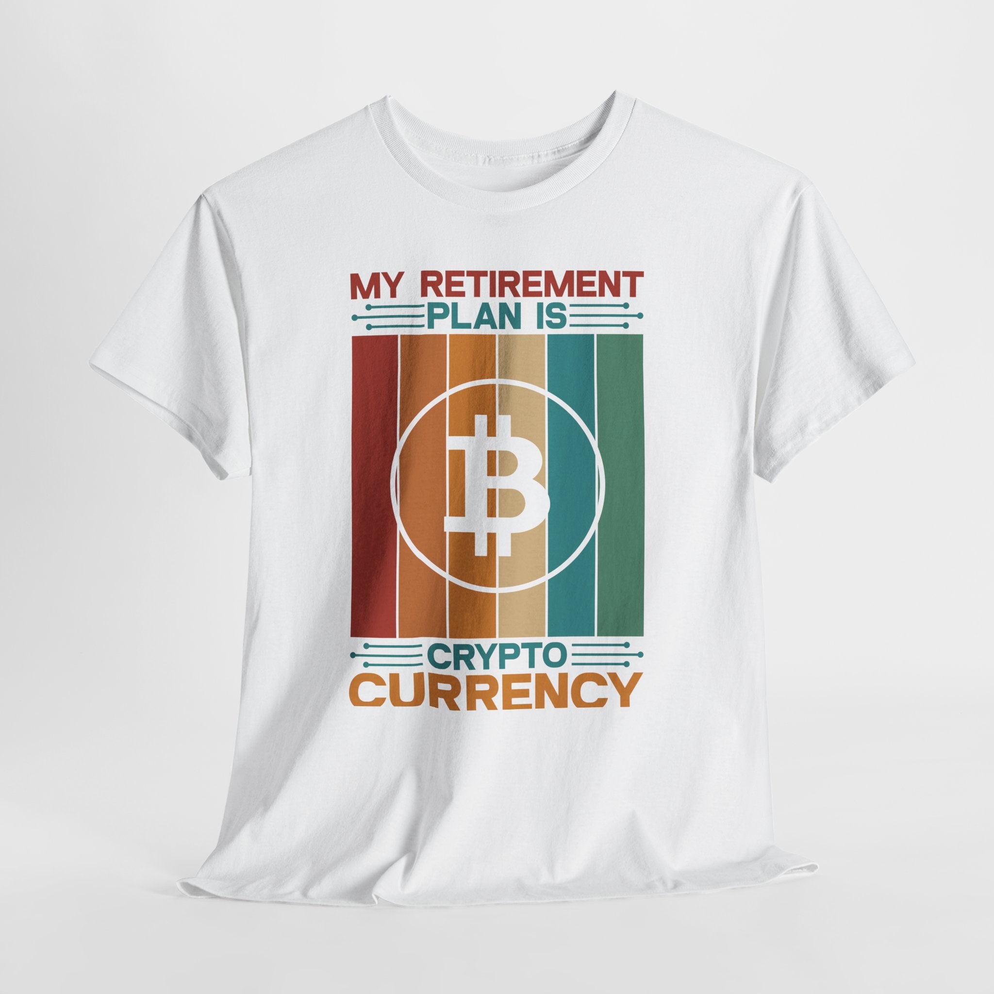 My Retirement Plan Is Cryptocurrency T-Shirt | Bitcoin Retro Stripe Tee