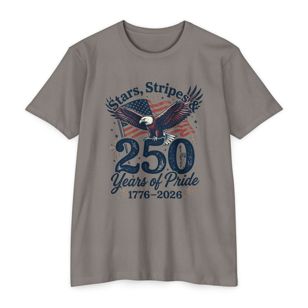 250 Years of Pride 1776–2026 T-Shirt — Stars, Stripes & Eagle Patriotic Tee