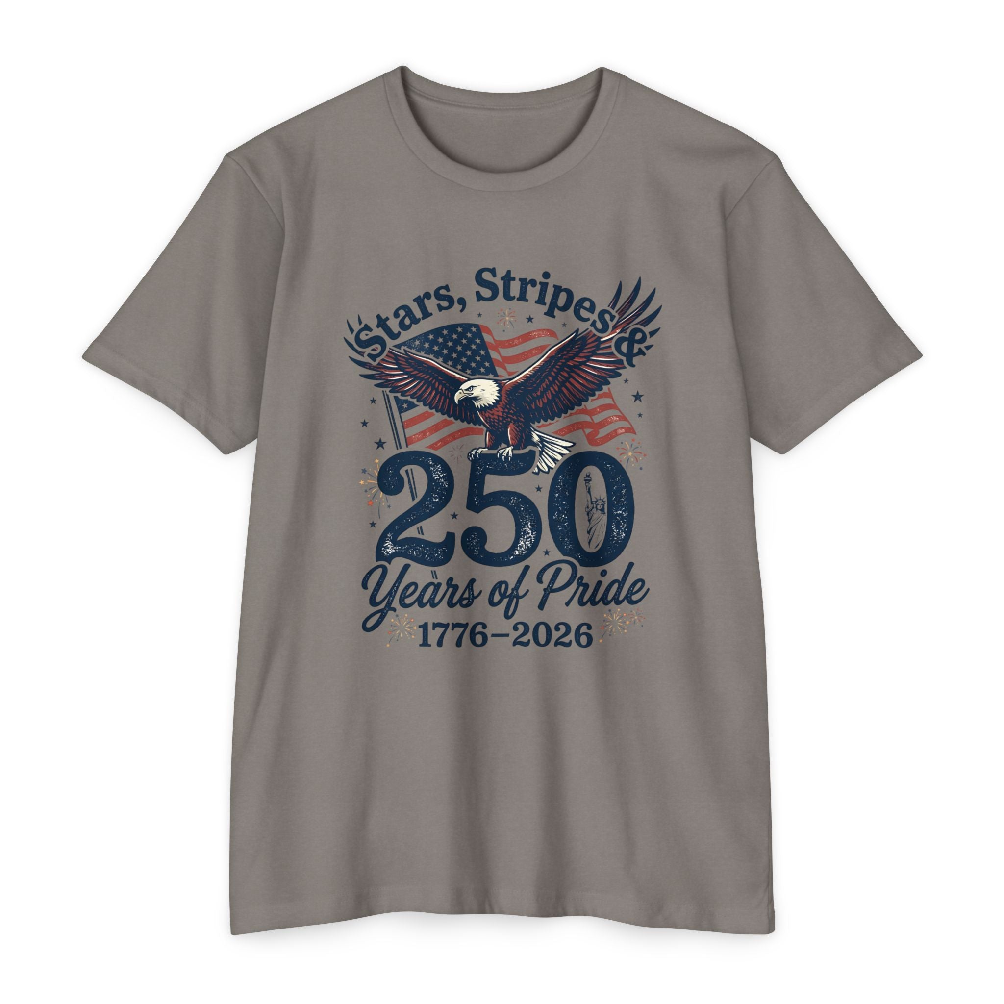 250 Years of Pride 1776–2026 T-Shirt — Stars, Stripes & Eagle Patriotic Tee