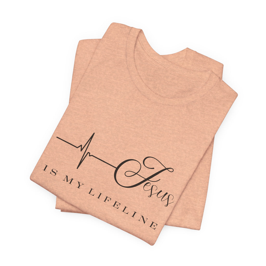 Jesus Is My Lifeline T-Shirt — Christian Faith Heartbeat Tee