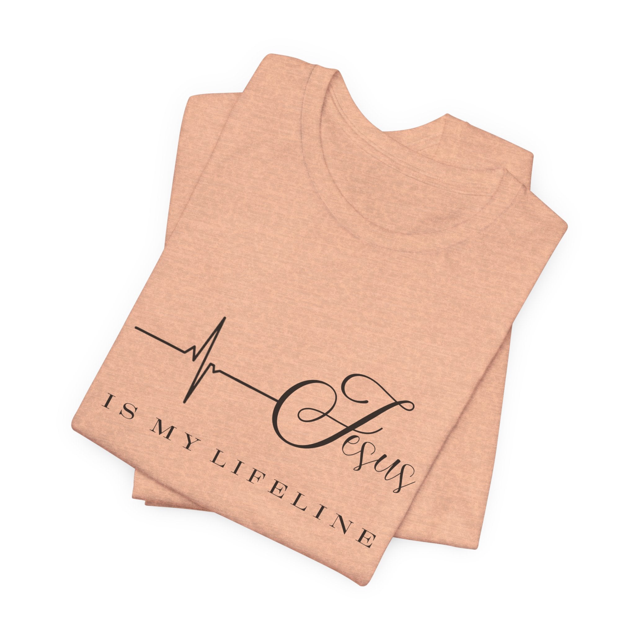 Jesus Is My Lifeline T-Shirt — Christian Faith Heartbeat Tee
