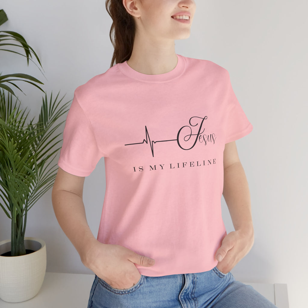 Jesus Is My Lifeline T-Shirt — Christian Faith Heartbeat Tee