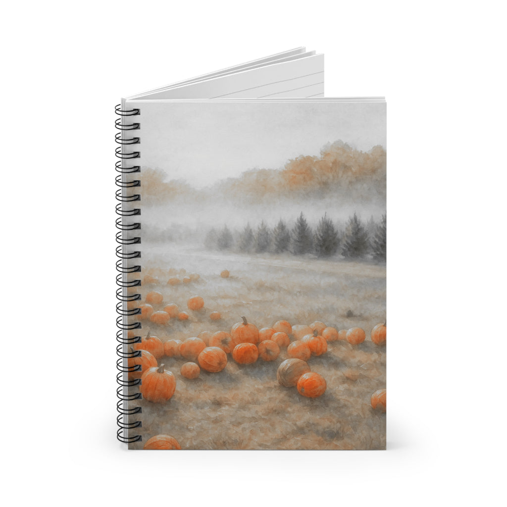 Autumn Pumpkin Spiral Notebook, Fall Journal, Seasonal Planner, Cute Stationery, Gift for Writers