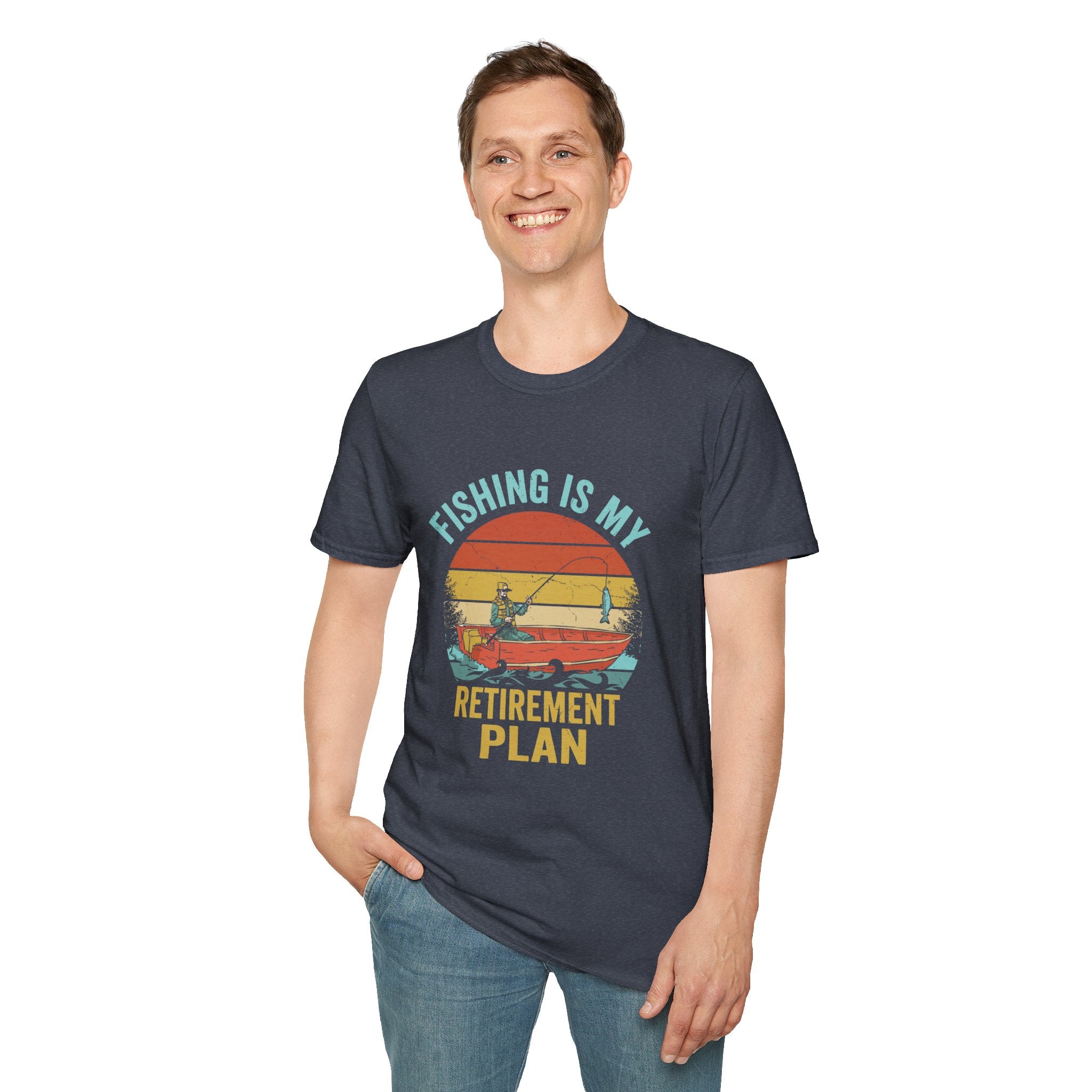 Fishing Is My Retirement Plan T-Shirt — Vintage Boat Fishing Tee for Retirees & Anglers