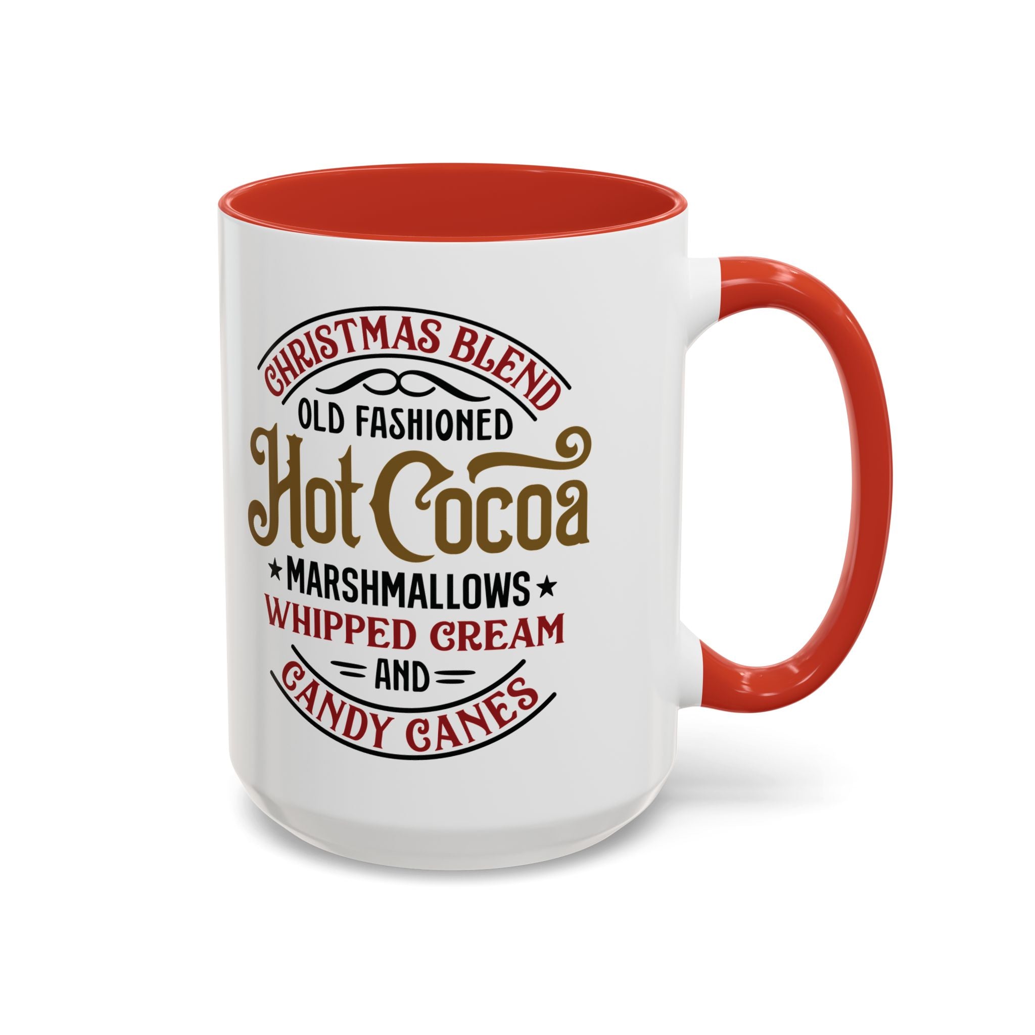 Hot Cocoa Christmas Coffee Mug — "Old Fashioned Hot Cocoa" Accent Mug (11/15oz)
