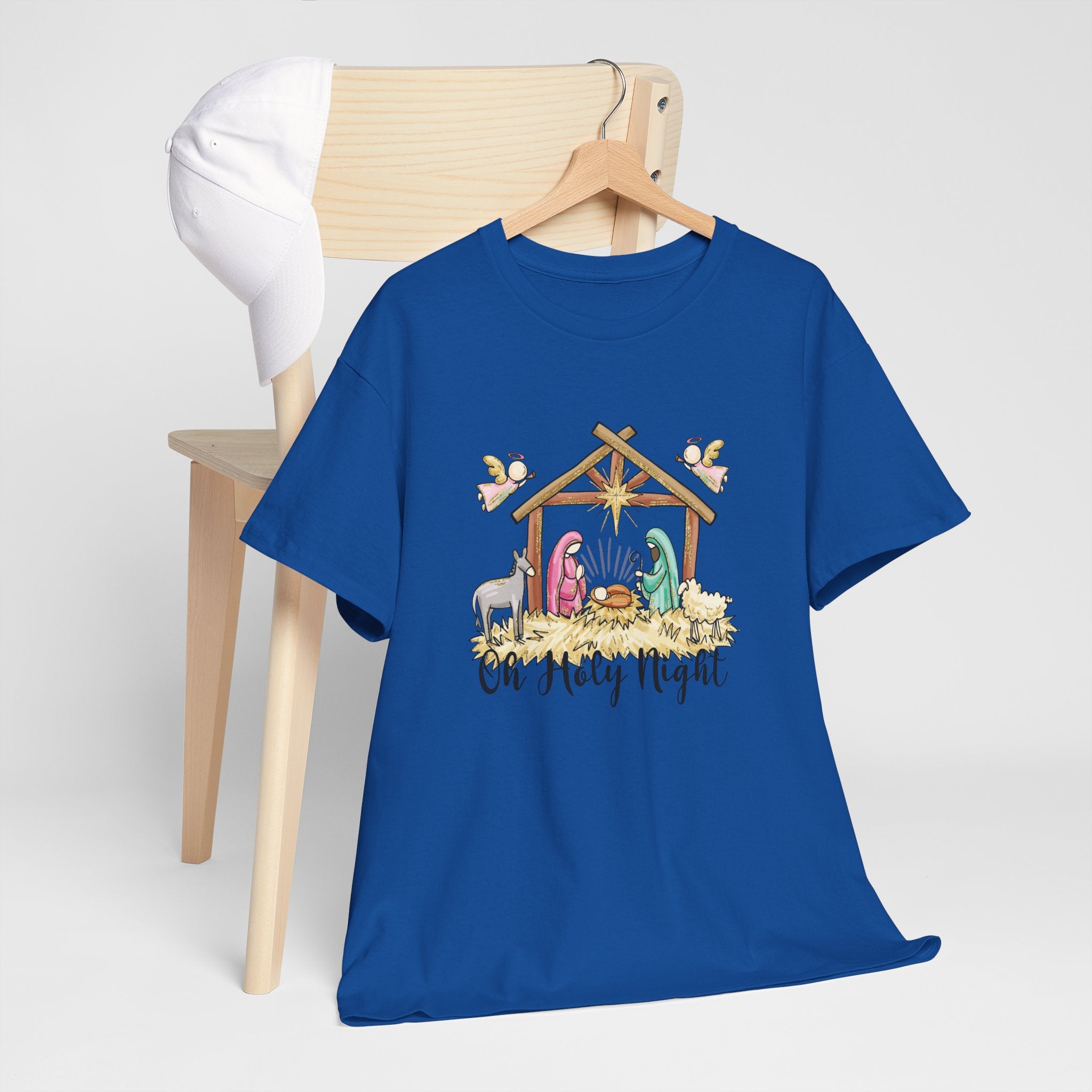 Oh Holy Night Nativity T-Shirt,  Christian Christmas Shirt, Religious Holiday Tee, Gifts for Her