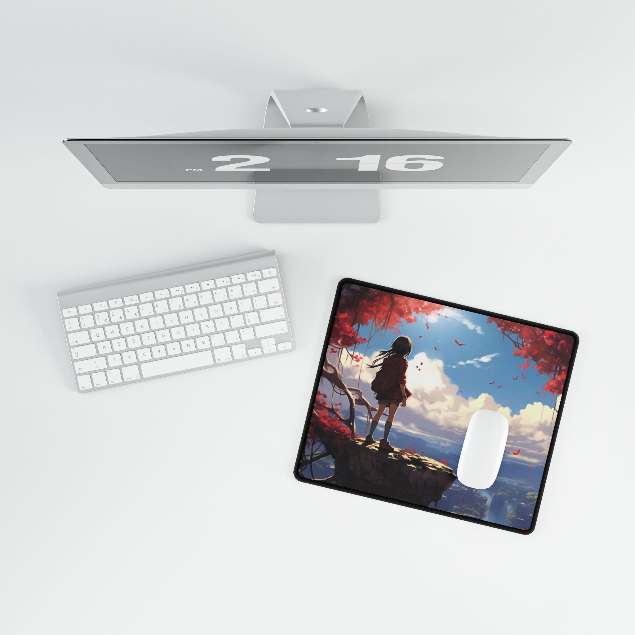Anime Landscape Large Mouse Pad,   Scenic Gaming Keyboard Mouse Pad, Computer Keyboard Mat