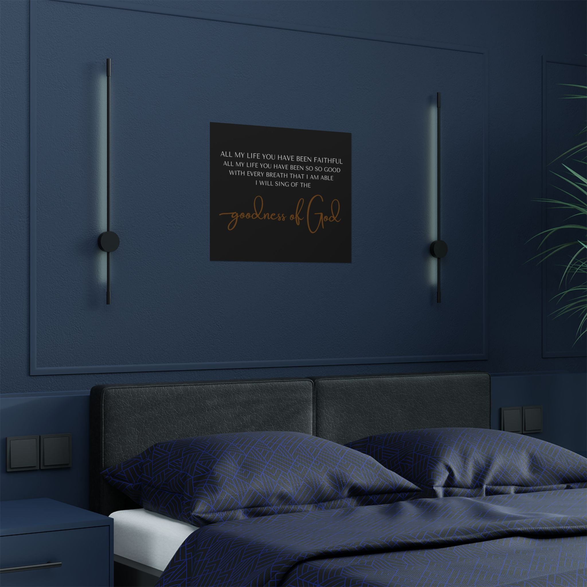 Faithful God Satin Poster, Inspirational Wall Art, Christian Home Decor, Religious Gift, Scripture Art Print