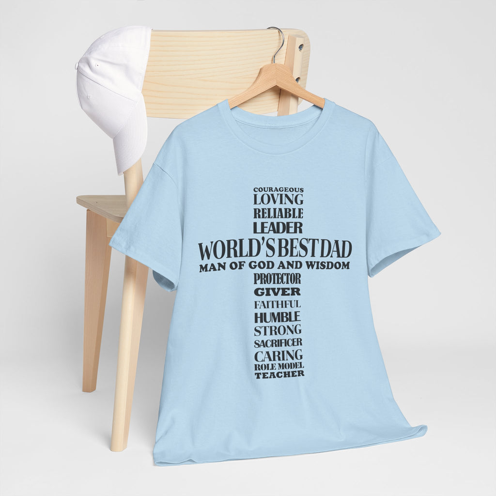 World's Best Dad Cross Typography T-Shirt — Father's Day Gift