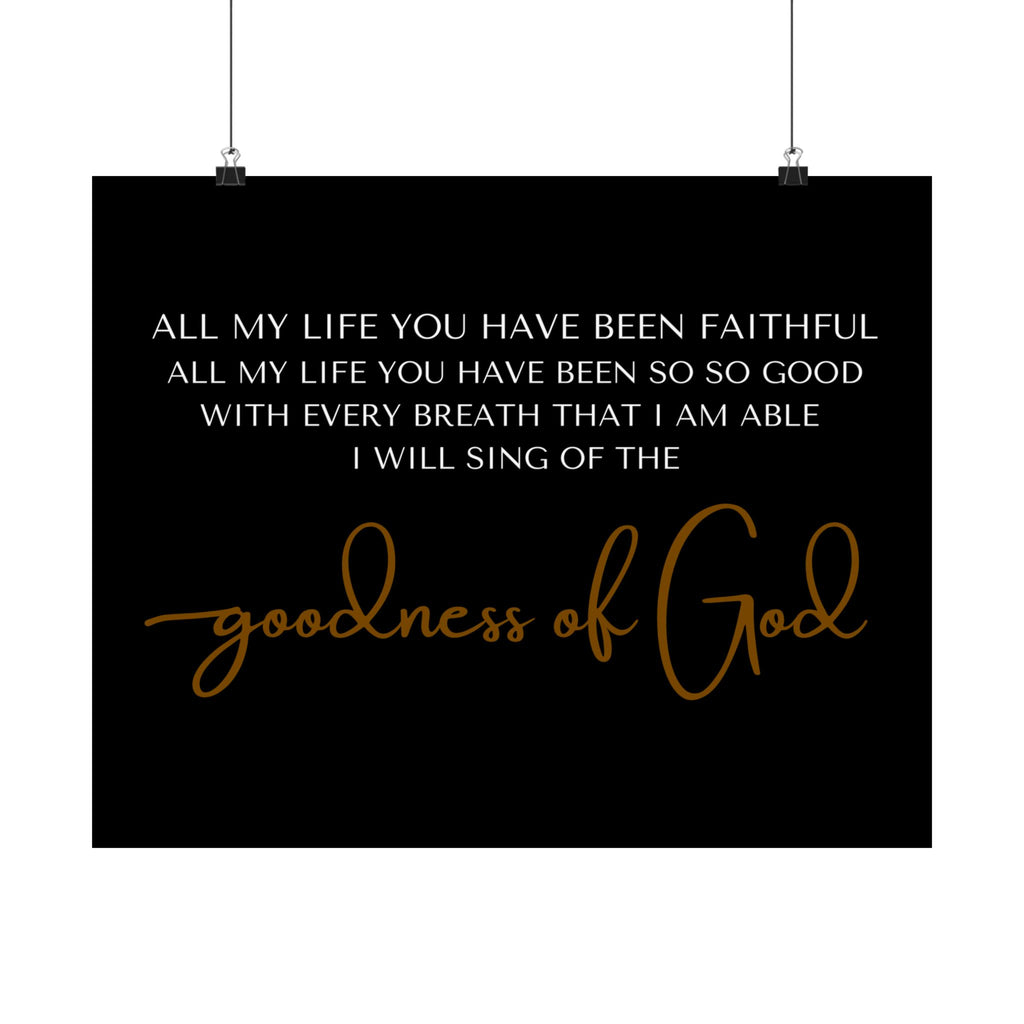 Faithful God Satin Poster, Inspirational Wall Art, Christian Home Decor, Religious Gift, Scripture Art Print