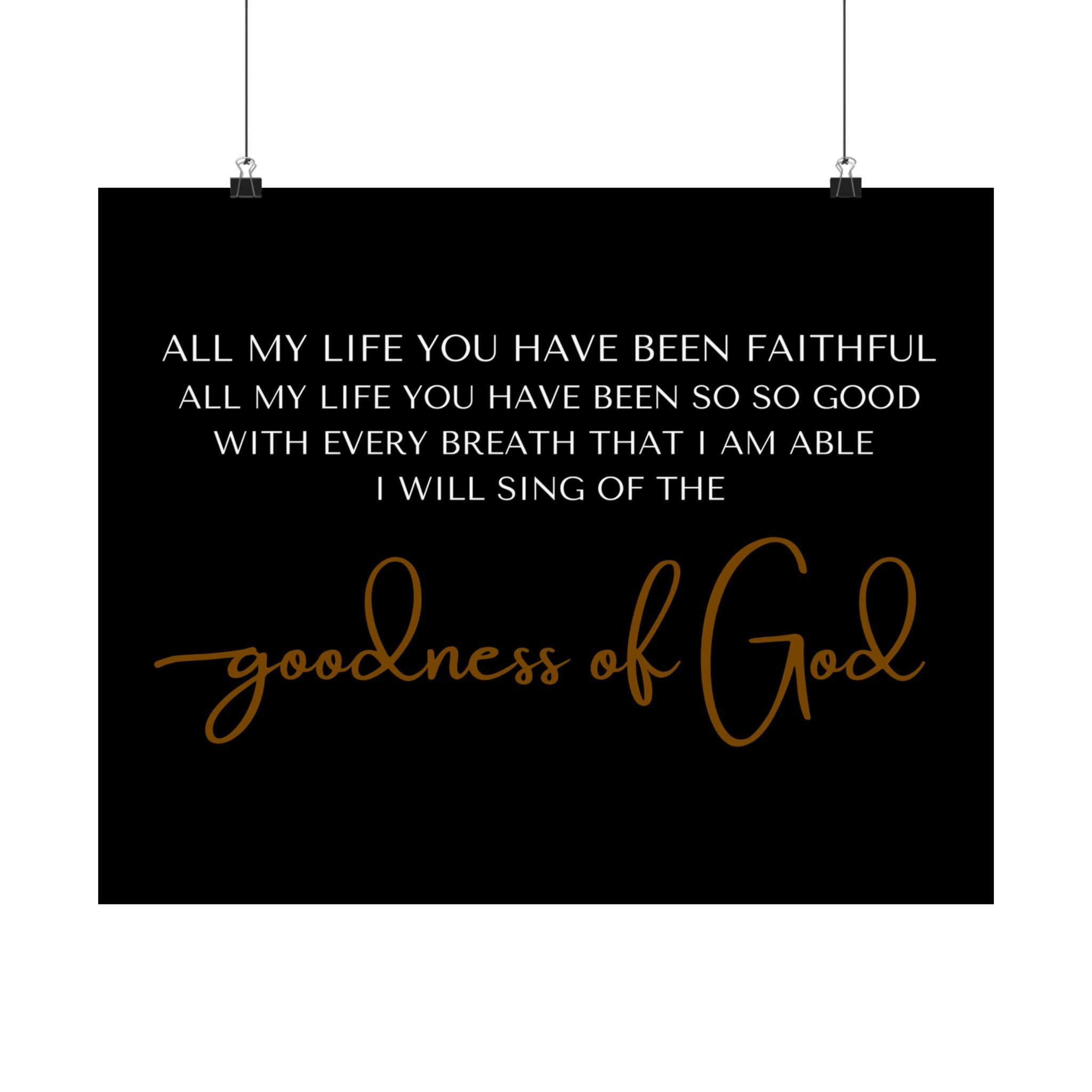 Faithful God Satin Poster, Inspirational Wall Art, Christian Home Decor, Religious Gift, Scripture Art Print