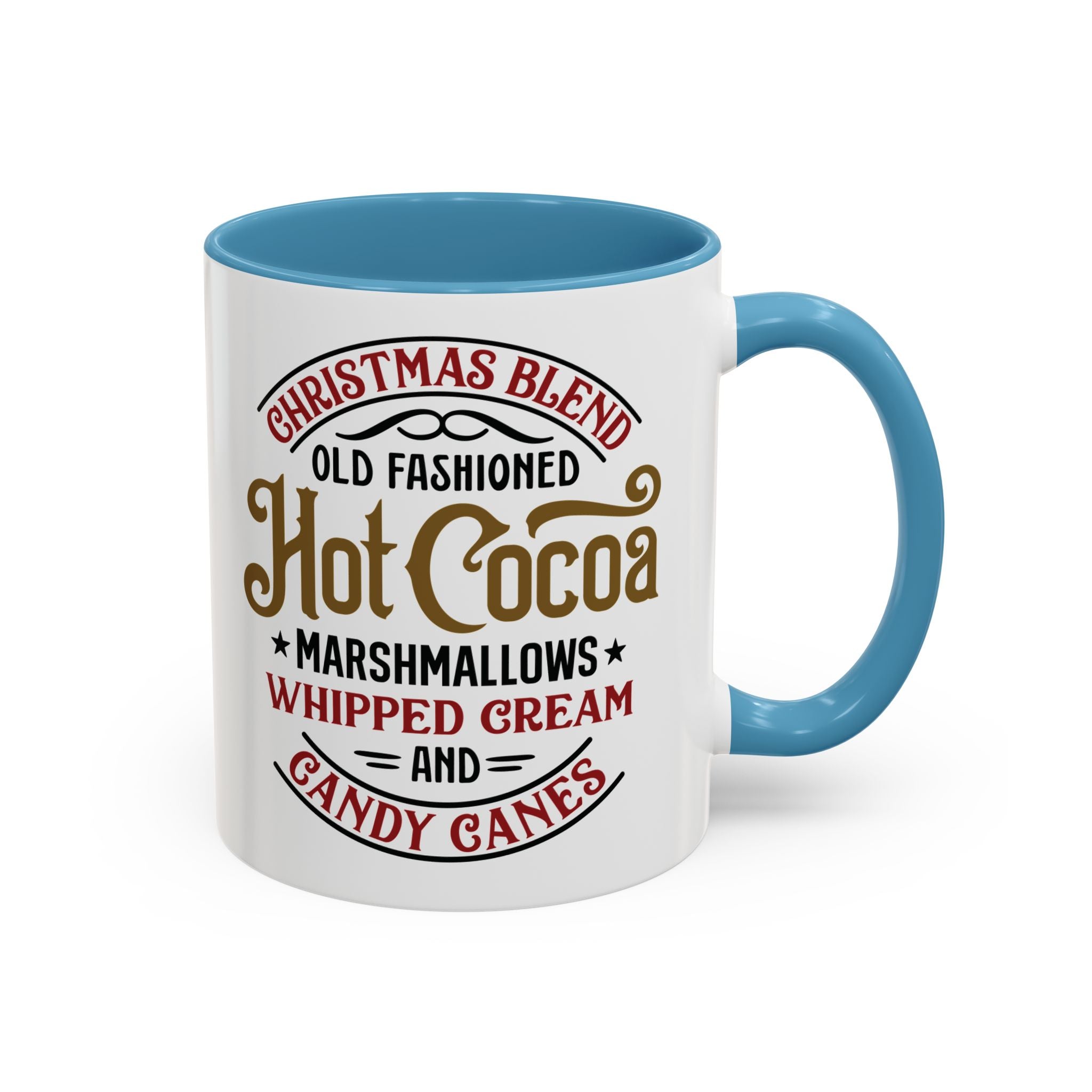 Hot Cocoa Christmas Coffee Mug — "Old Fashioned Hot Cocoa" Accent Mug (11/15oz)