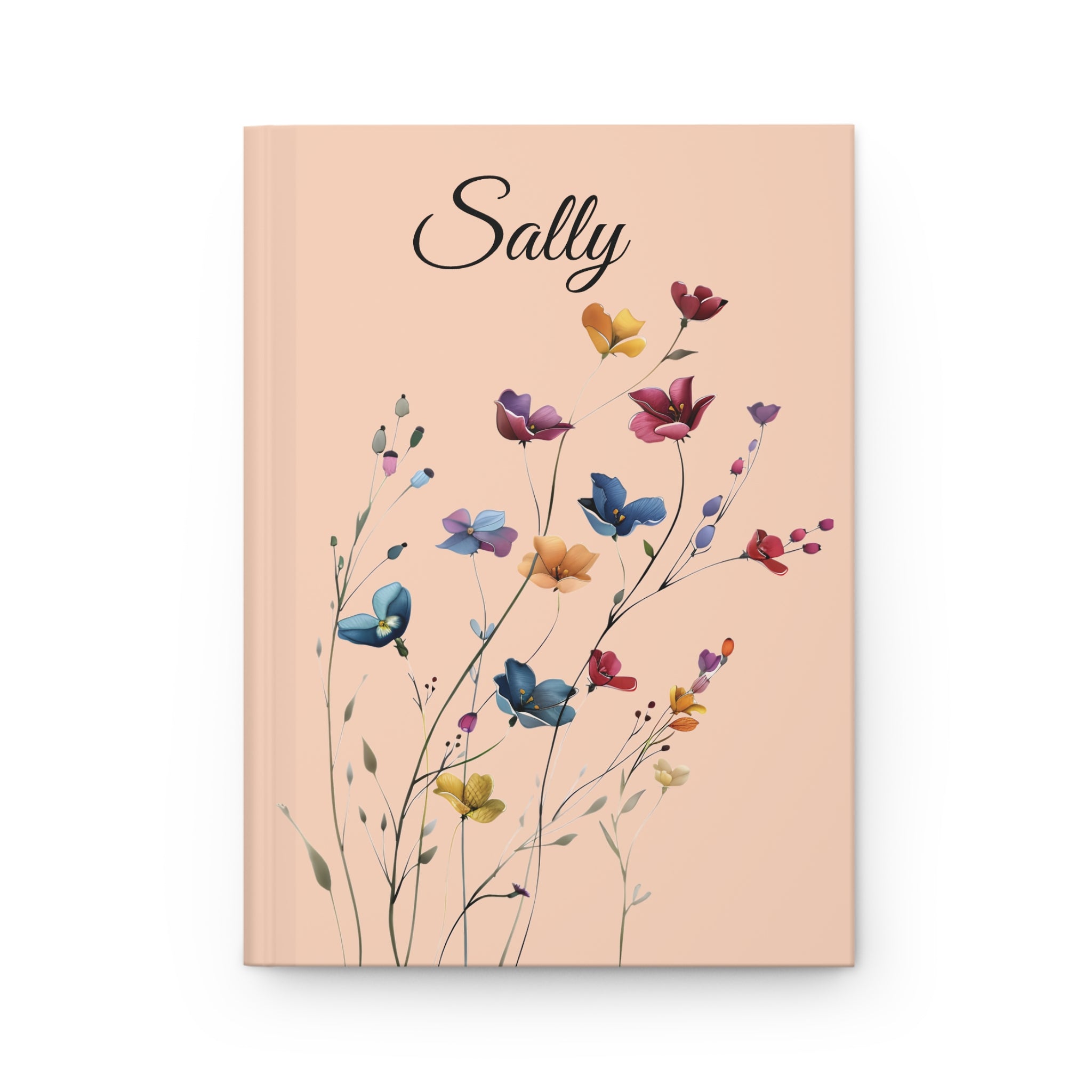Personalized Flower Notebook, Hardcover Notebook, Custom Name Diary ,  Journal Personalized Hardcover Journal, Gifts  For Women,  Mothers Day Gifts