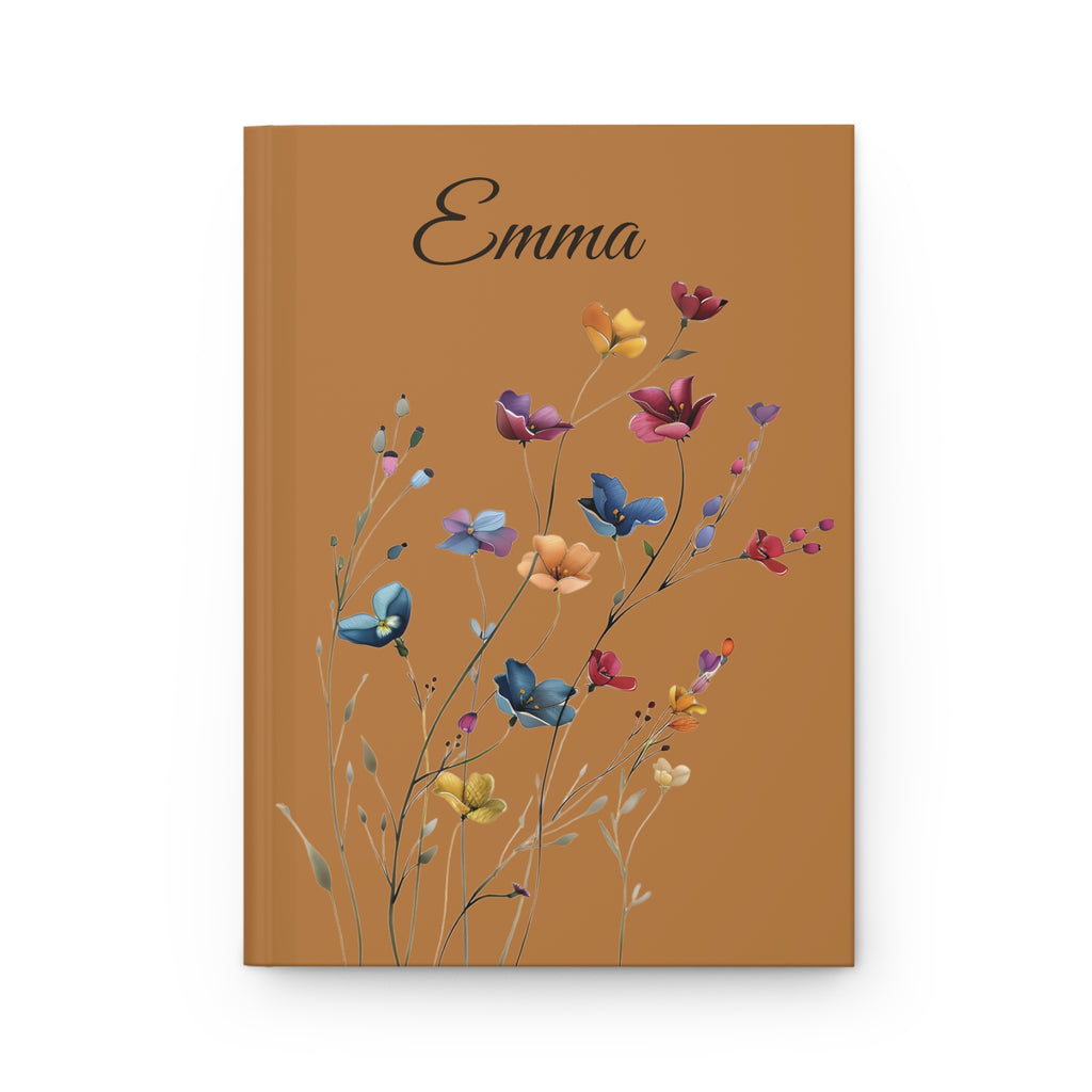 Personalized Flower Notebook, Hardcover Notebook, Custom Name Diary ,  Journal Personalized Hardcover Journal, Gifts  For Women,  Mothers Day Gifts