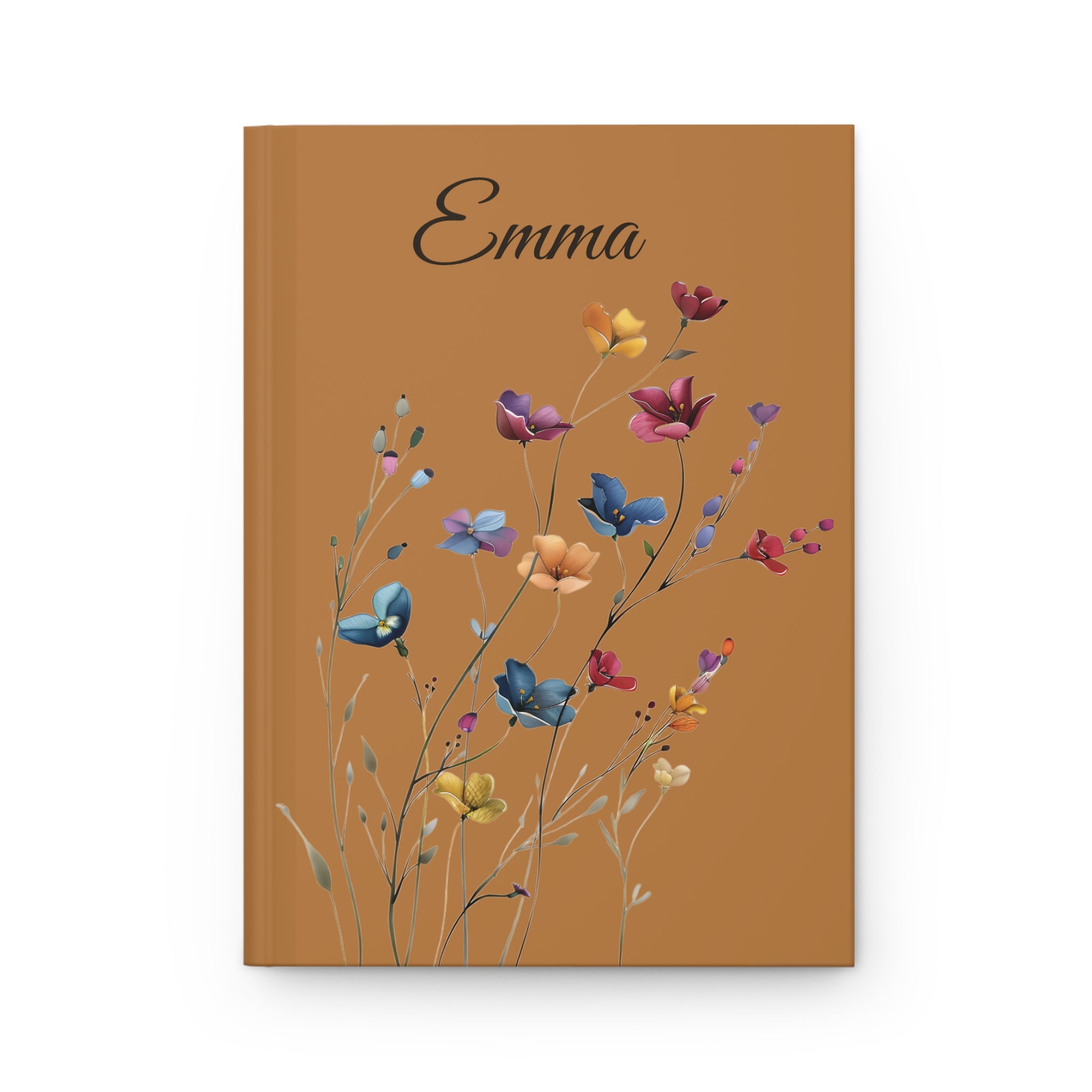 Personalized Flower Notebook, Hardcover Notebook, Custom Name Diary ,  Journal Personalized Hardcover Journal, Gifts  For Women,  Mothers Day Gifts