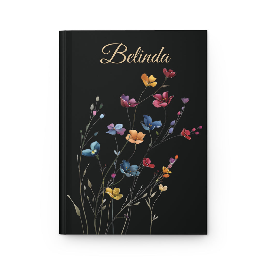 Personalized Flower Notebook, Hardcover Notebook, Custom Name Diary ,  Journal Personalized Hardcover Journal, Gifts  For Women,  Mothers Day Gifts