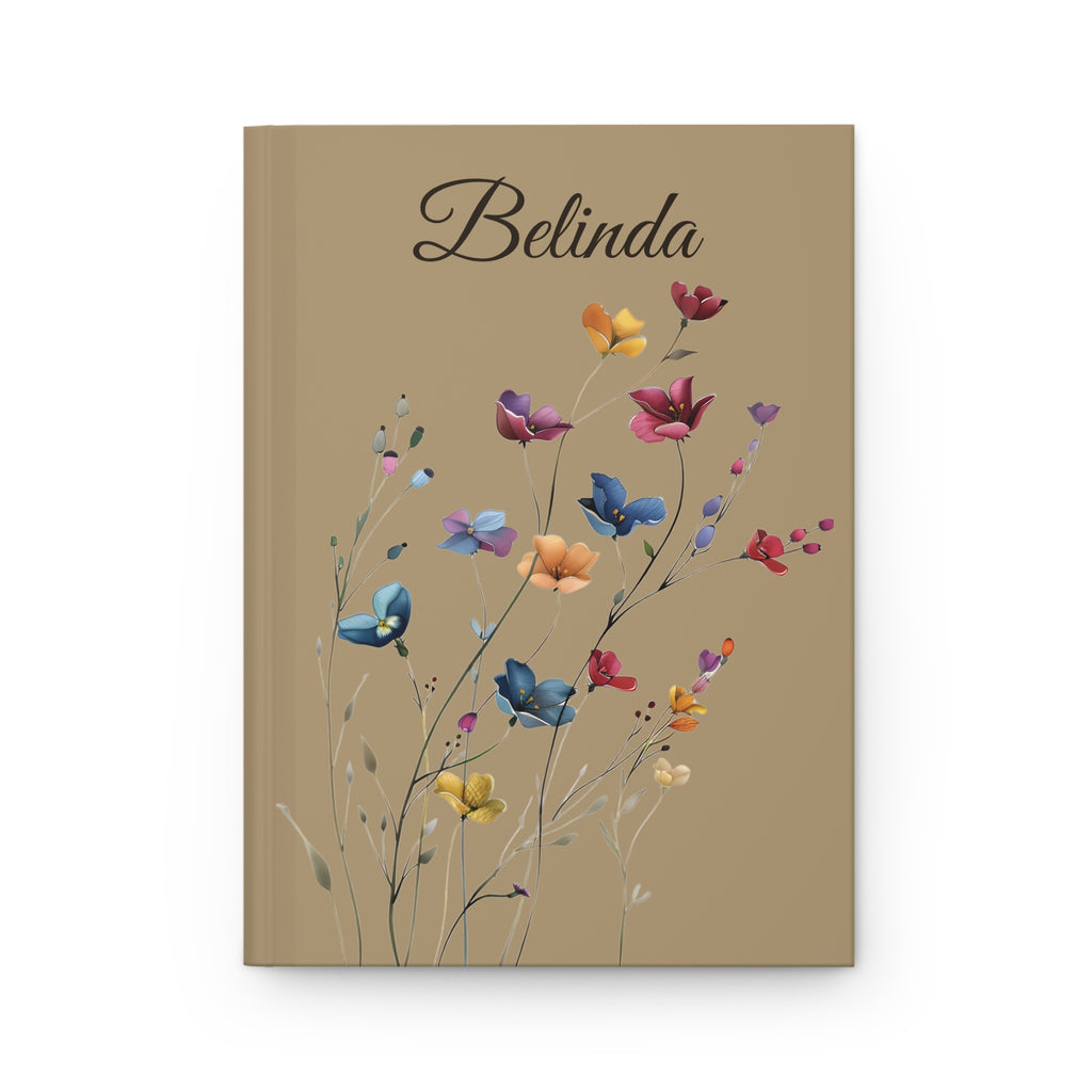 Personalized Flower Notebook, Hardcover Notebook, Custom Name Diary ,  Journal Personalized Hardcover Journal, Gifts  For Women,  Mothers Day Gifts