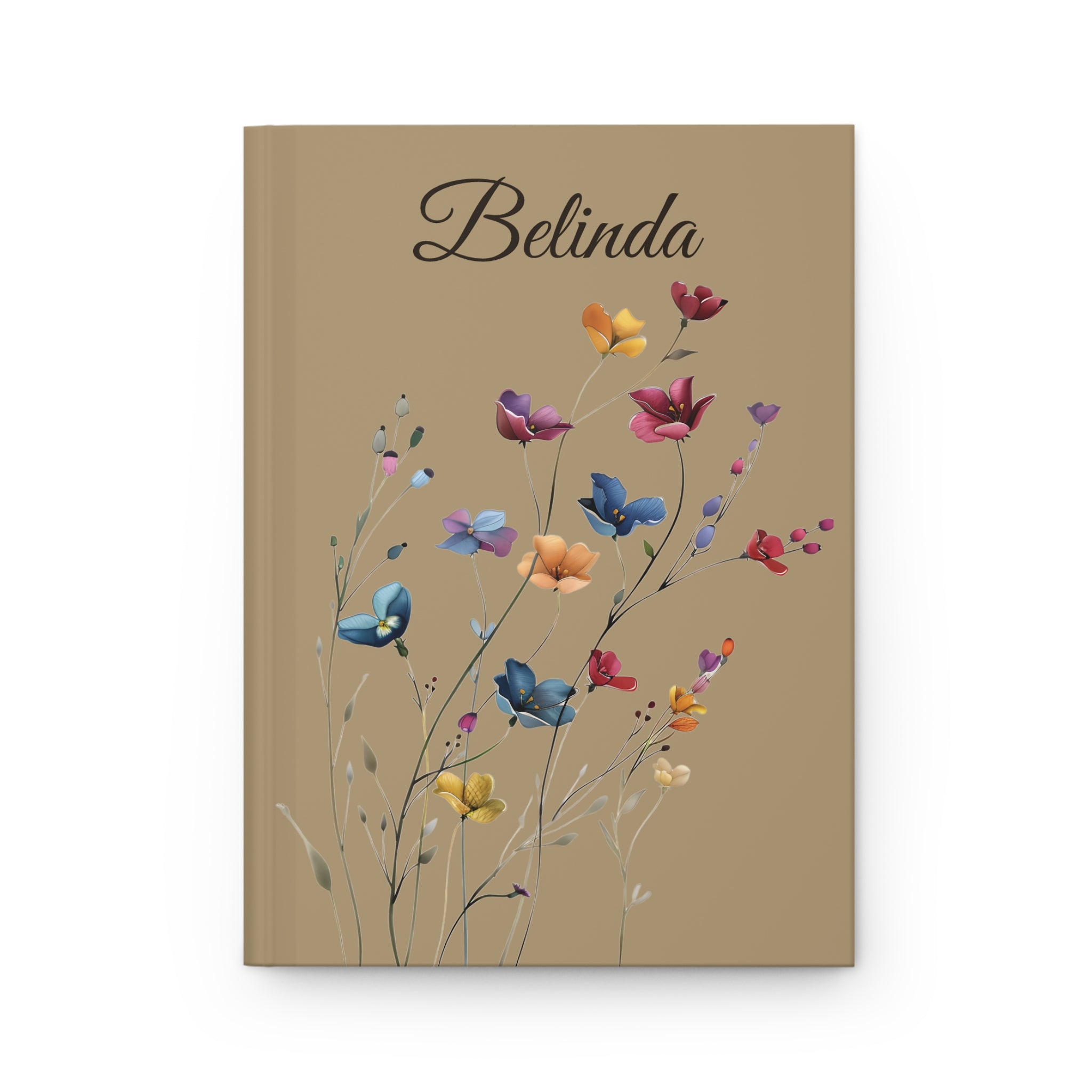 Personalized Flower Notebook, Hardcover Notebook, Custom Name Diary ,  Journal Personalized Hardcover Journal, Gifts  For Women,  Mothers Day Gifts