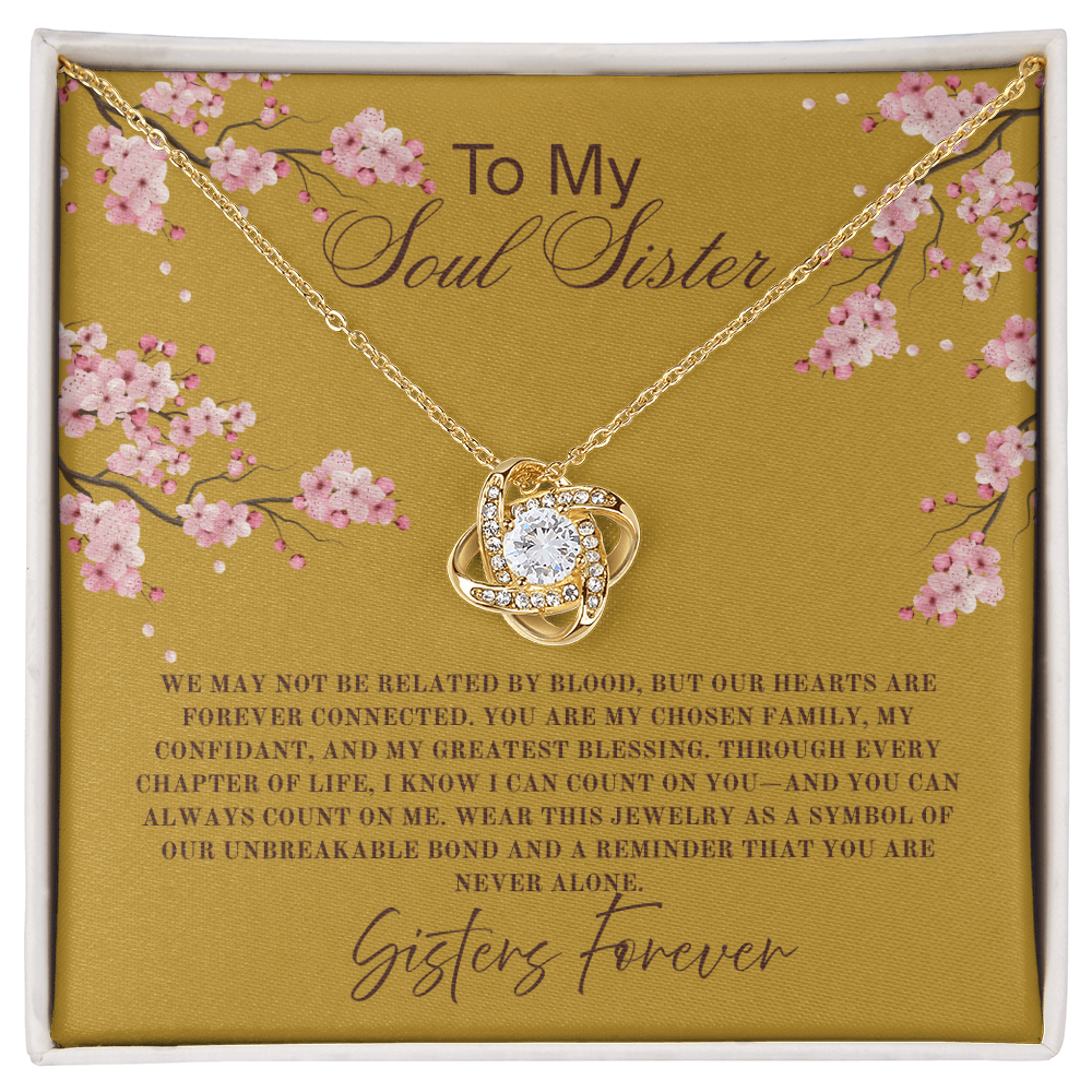 To My Soul Sister Necklace, Gift for Sister