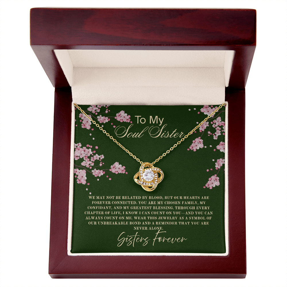 To My Soul Sister Necklace, Gift for Sister