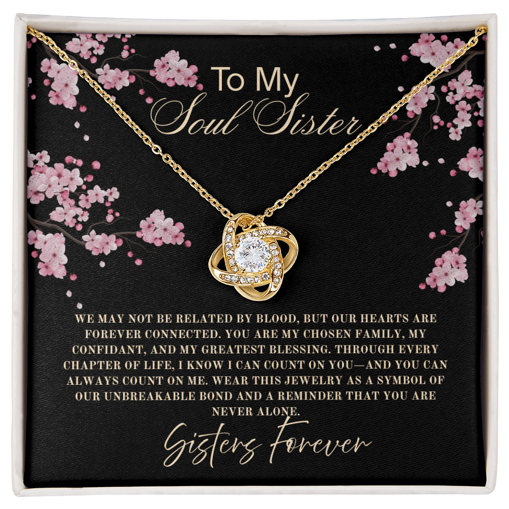 To My Soul Sister Necklace, Gift for Sister