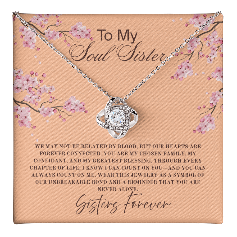 To My Soul Sister Necklace, Gift for Sister