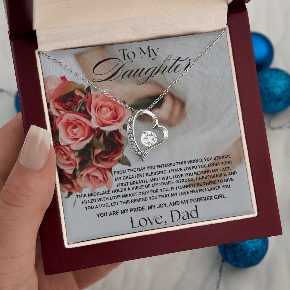 To My Daughter Necklace, Gift from Dad, Love Dad, Wedding Gift For Daughter