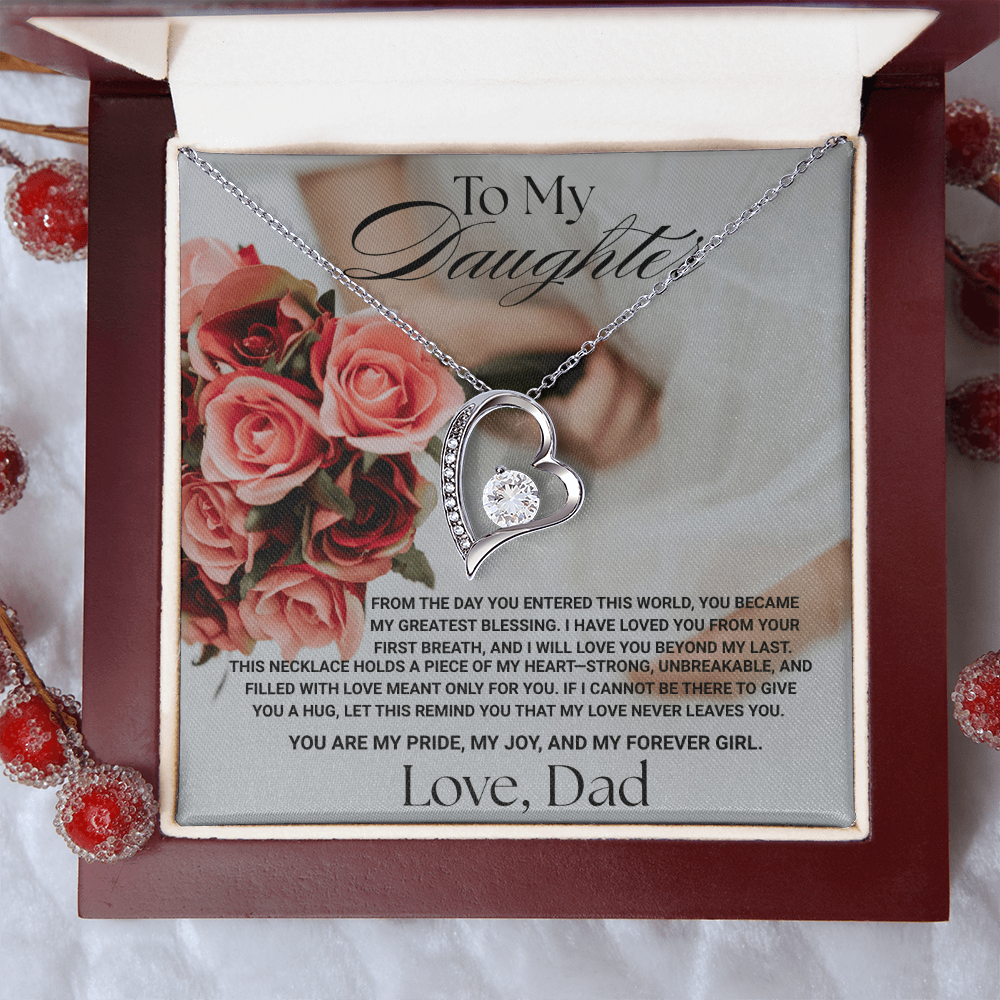 To My Daughter Necklace, Gift from Dad, Love Dad, Wedding Gift For Daughter