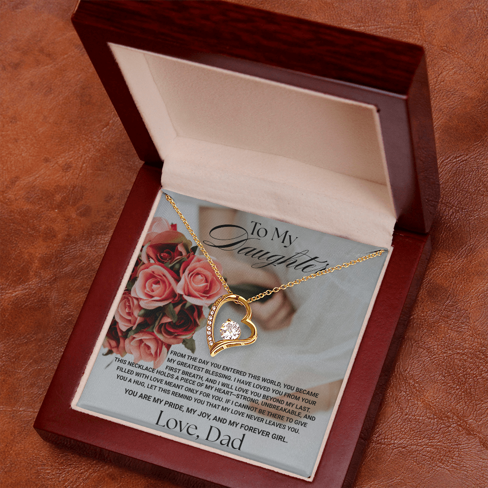 To My Daughter Necklace, Gift from Dad, Love Dad, Wedding Gift For Daughter