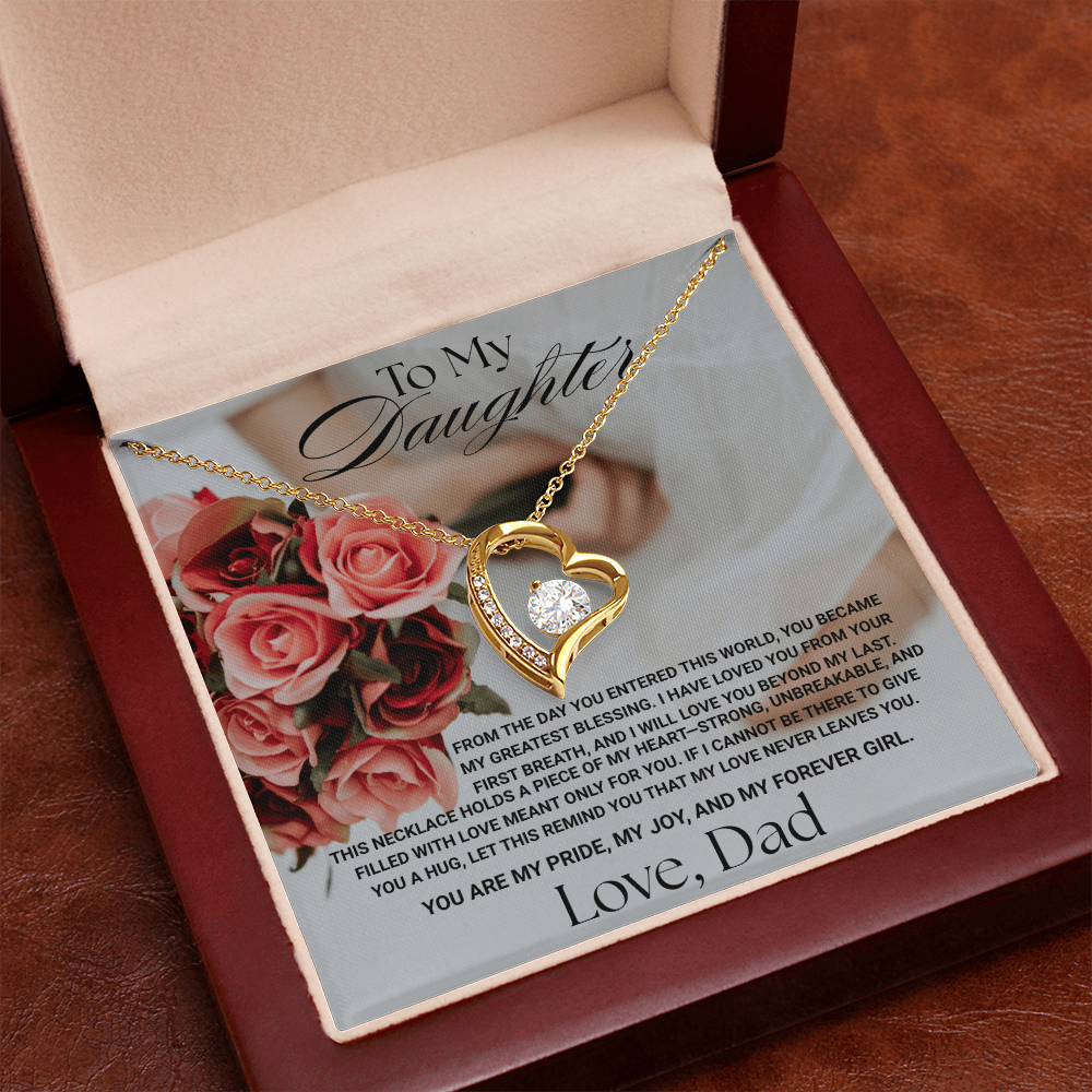 To My Daughter Necklace, Gift from Dad, Love Dad, Wedding Gift For Daughter