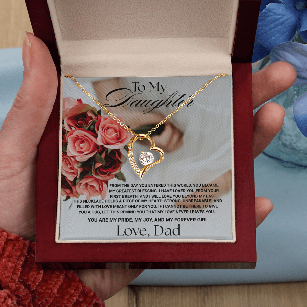 To My Daughter Necklace, Gift from Dad, Love Dad, Wedding Gift For Daughter