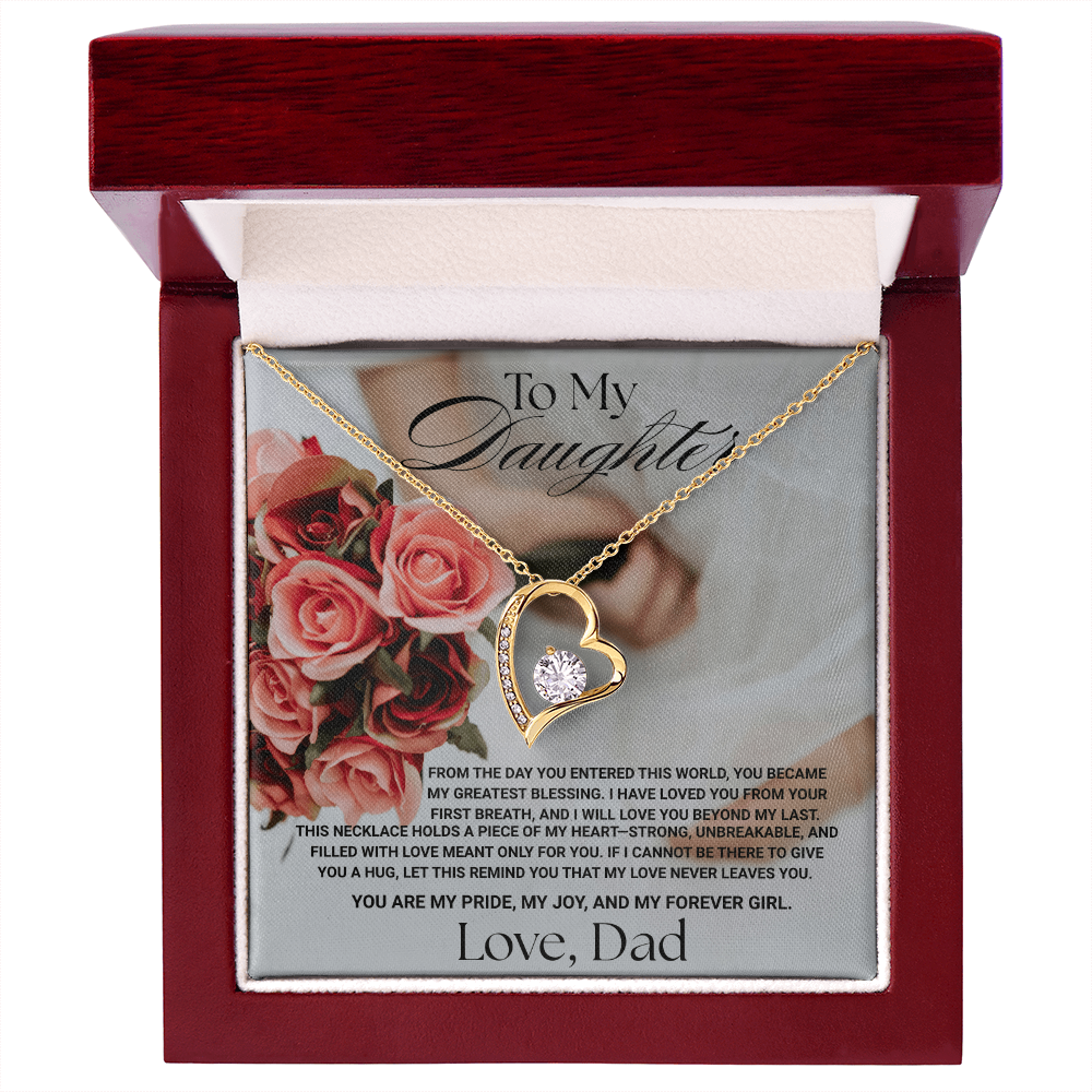 To My Daughter Necklace, Gift from Dad, Love Dad, Wedding Gift For Daughter