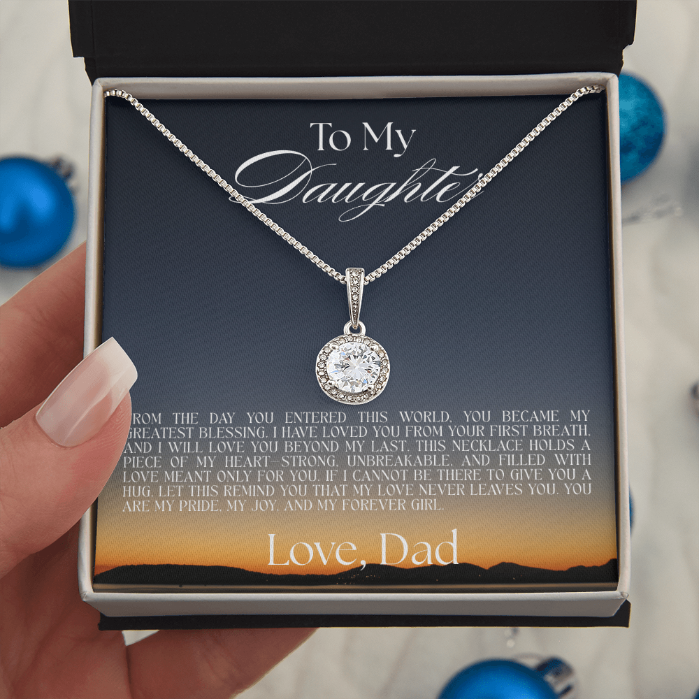 To My Daughter Necklace, Birthday Gift For Daughter, Gift from Dad