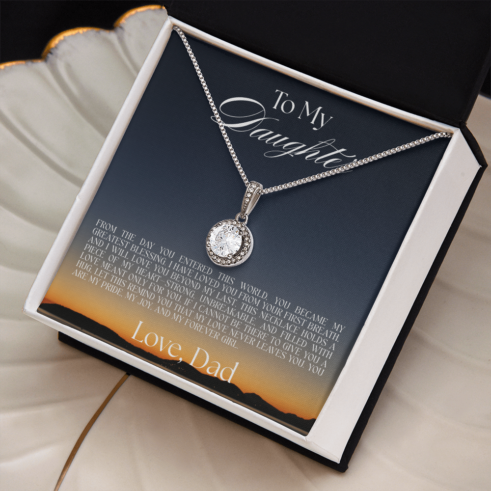 To My Daughter Necklace, Birthday Gift For Daughter, Gift from Dad