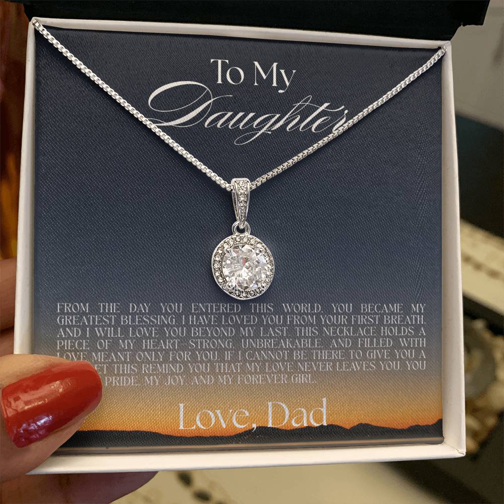To My Daughter Necklace, Birthday Gift For Daughter, Gift from Dad
