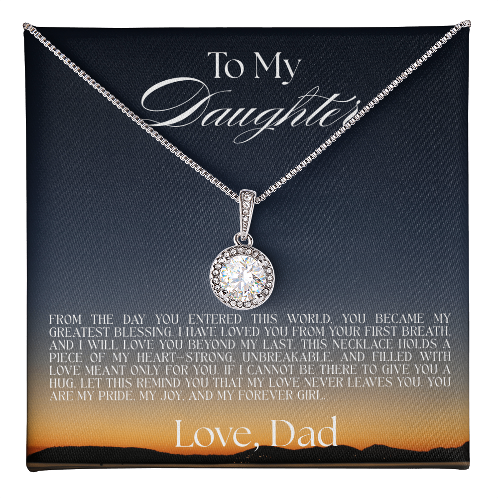 To My Daughter Necklace, Birthday Gift For Daughter, Gift from Dad