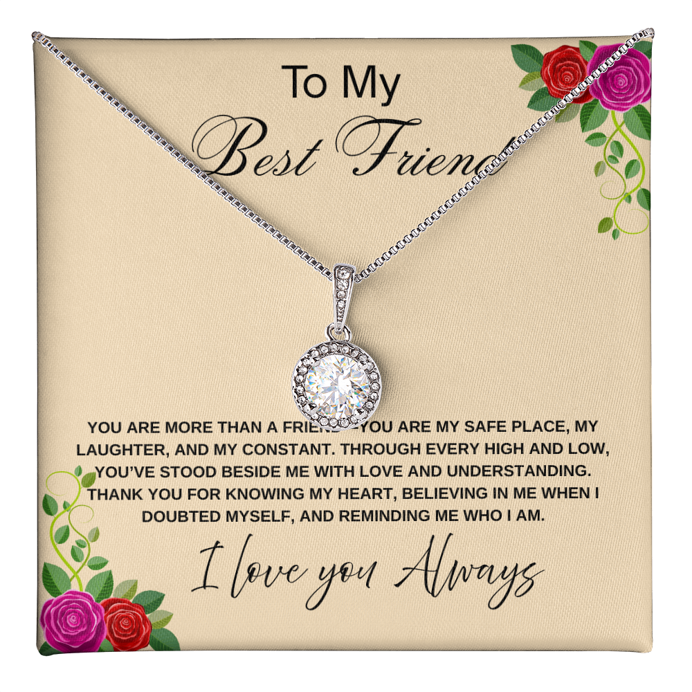 To My Best Friend Necklace, Cubic Zirconia Necklace