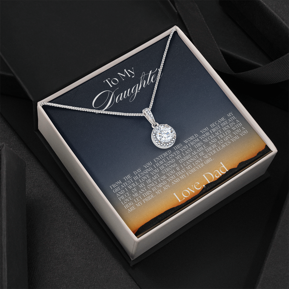 To My Daughter Necklace, Birthday Gift For Daughter, Gift from Dad