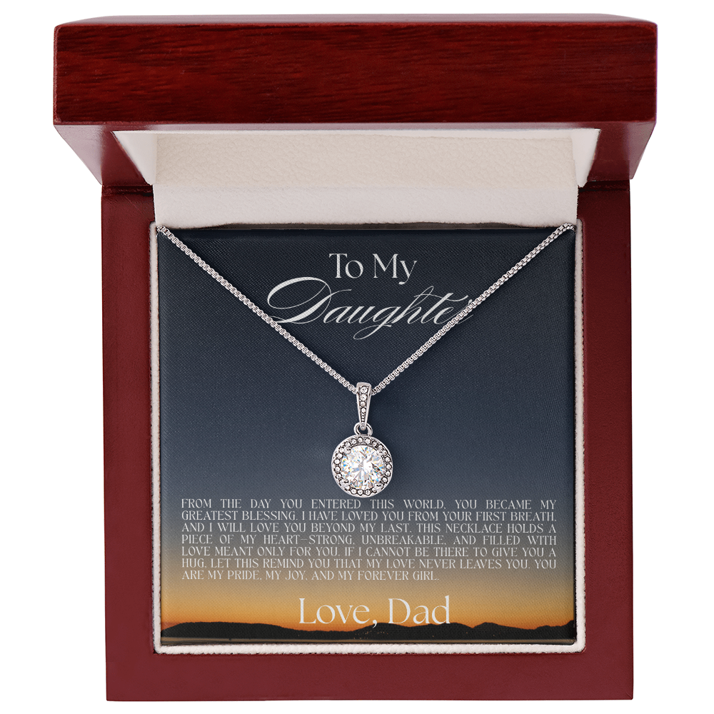 To My Daughter Necklace, Birthday Gift For Daughter, Gift from Dad