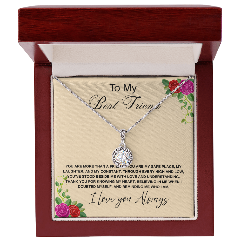 To My Best Friend Necklace, Cubic Zirconia Necklace