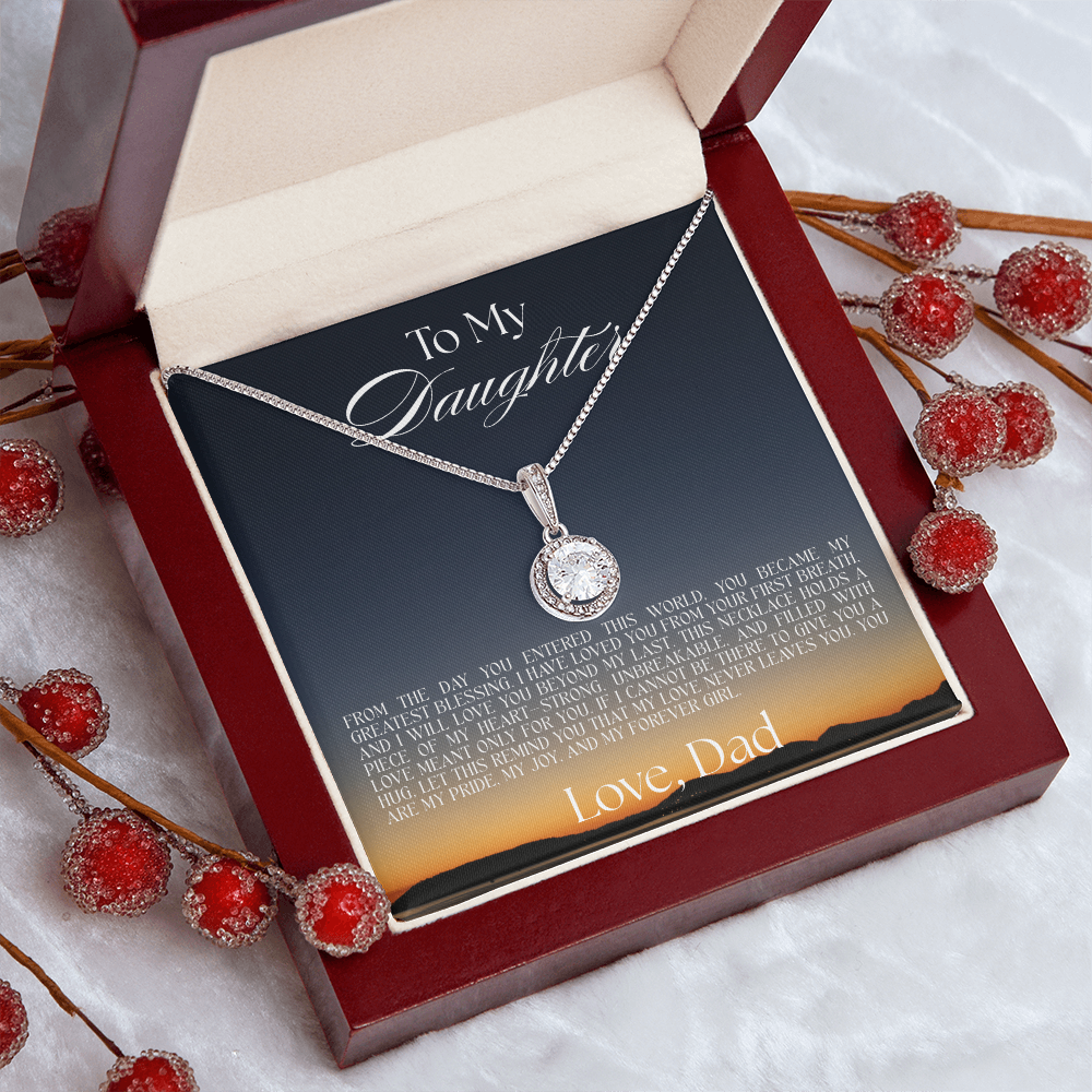 To My Daughter Necklace, Birthday Gift For Daughter, Gift from Dad