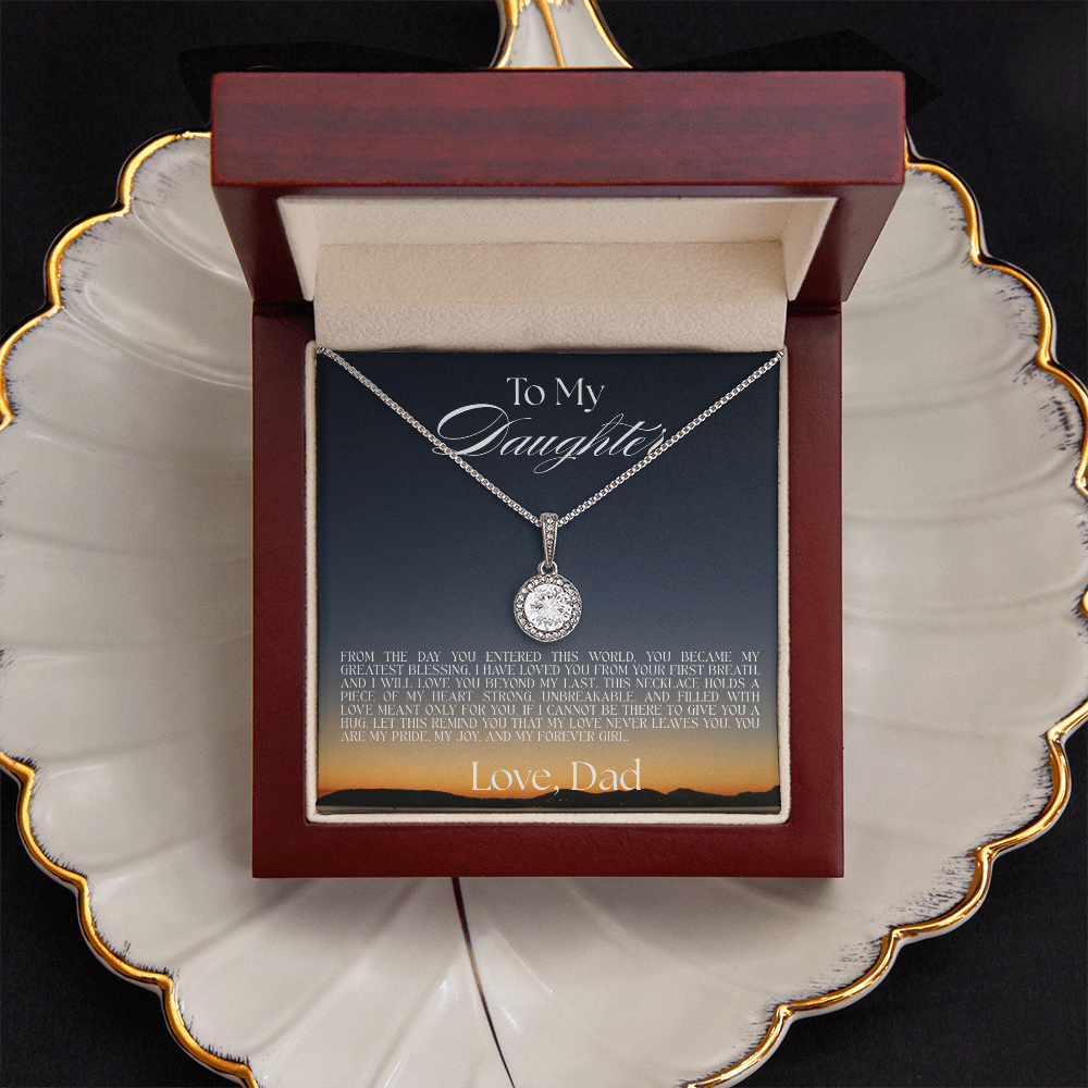 To My Daughter Necklace, Birthday Gift For Daughter, Gift from Dad