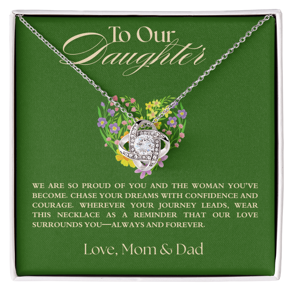 To Our Daughter Necklace, Love Mom & Dad